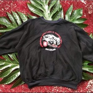 Vintage 90s Ski Mountain black pullover